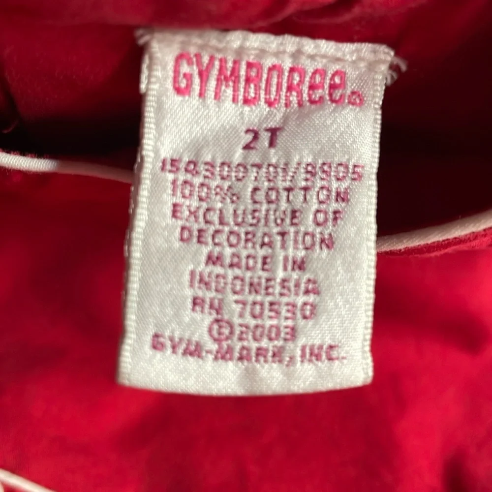 Vintage y2k Gymboree Red Sleeveless stitched heart Dress Size Size 2T